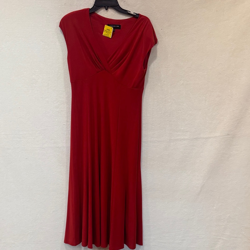 Jones New York Red Midi Dress
